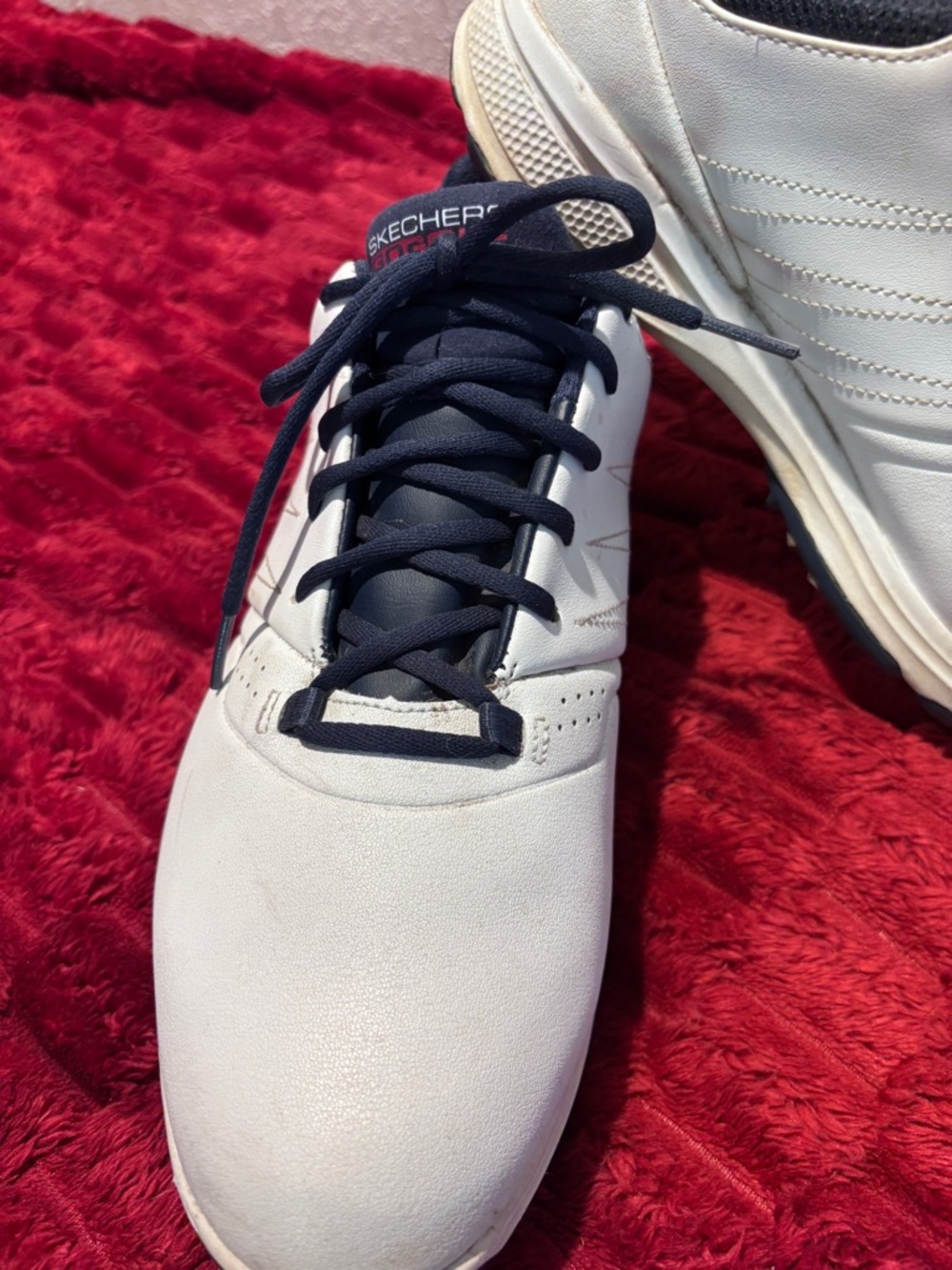Skechers Men’s Go Golf Torque Pro White Navy Lace-Up Athletic Shoes Size 8.5 - Picture 2 of 11